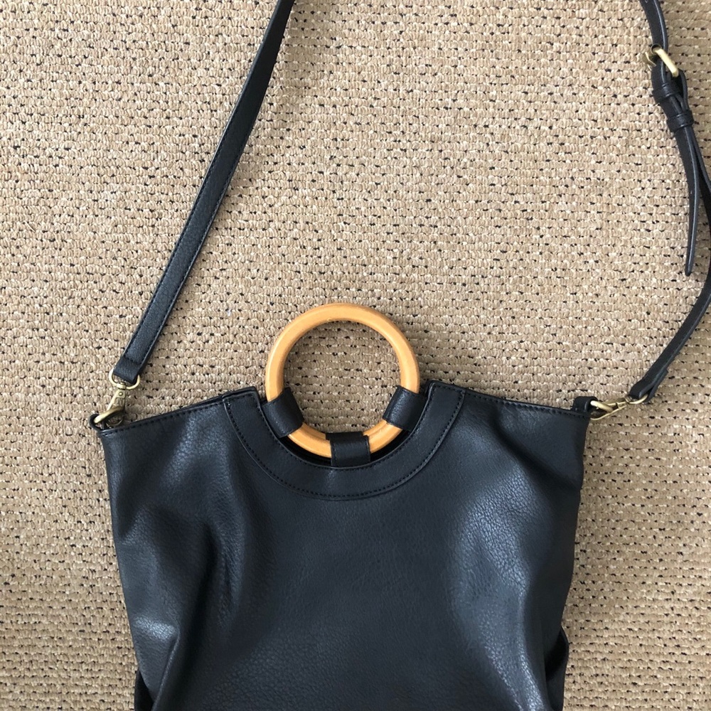 Anthropology Wood Handled Purse.